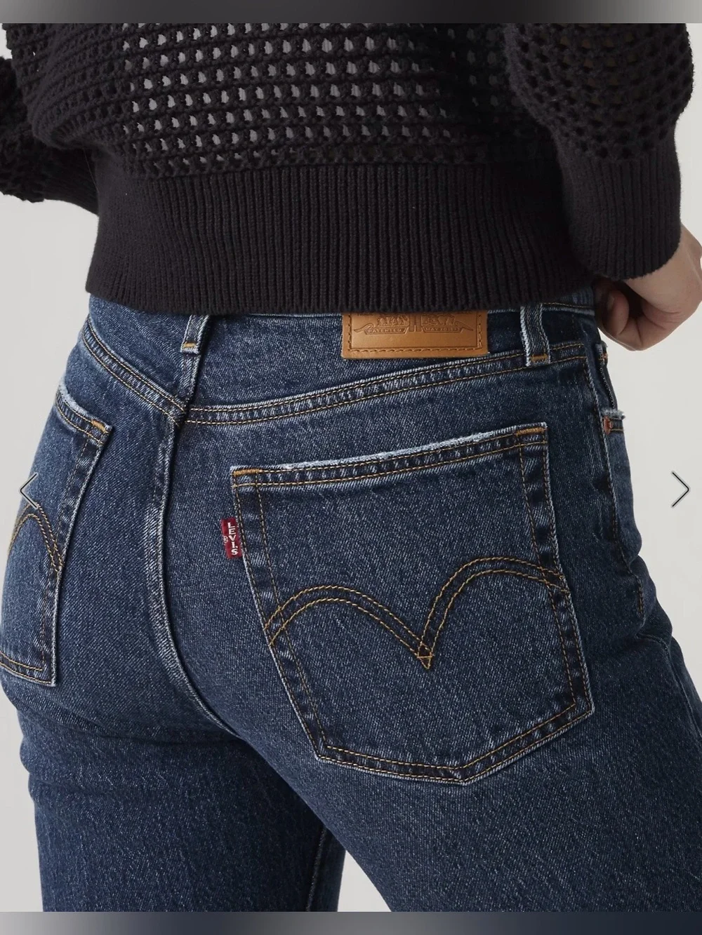 Levi's Denim Wedgie Straight Ankle Streetwear Jeans High rise Button Fly 26x28 - Picture 3 of 15
